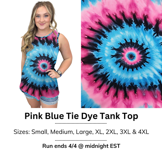 Pink Blue Tie Dye Tank Top | Run ends 4/4