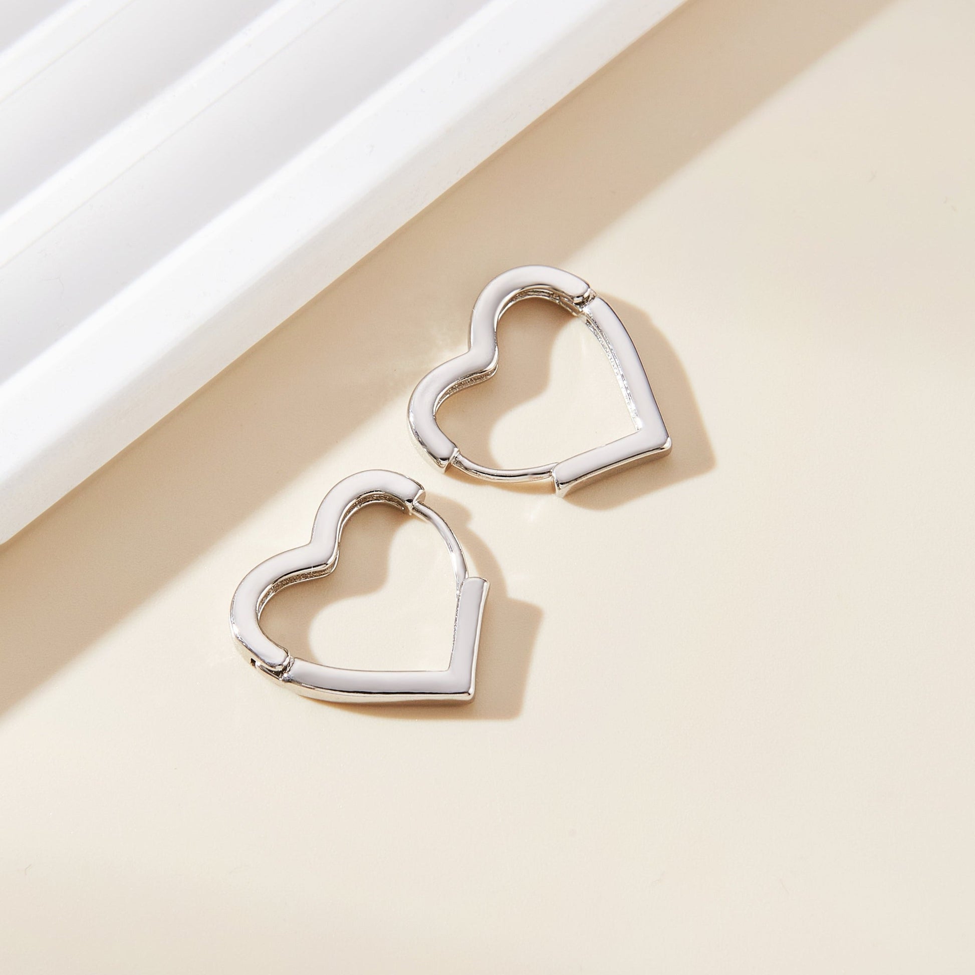HEART HOOPS EARRINGS (PAIR) - Alonna's Legging Land