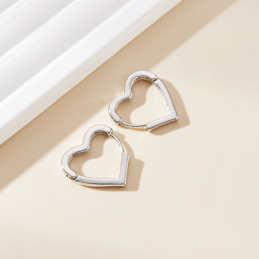 HEART HOOPS EARRINGS (PAIR) - Alonna's Legging Land