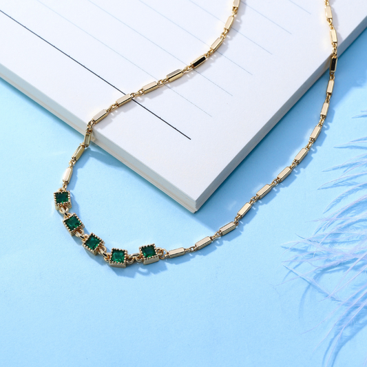 MARGAUX EMERALD NECKLACE - Alonna's Legging Land