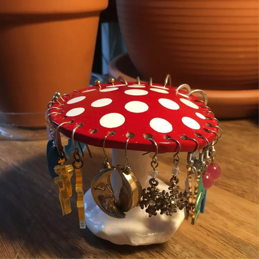 MUSHROOM EARRINGS HOLDER - Alonna's Legging Land