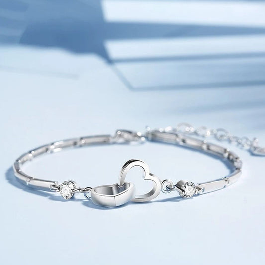 CLAMPED HEART BRACELET (ADJUSTABLE) - Alonna's Legging Land