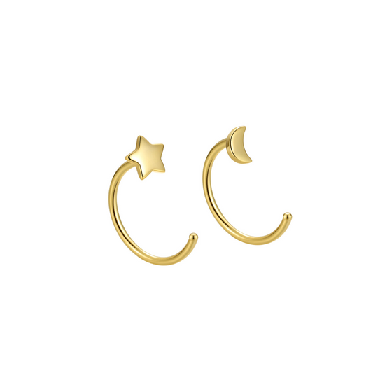 MOON AND STAR EARRINGS - Alonna's Legging Land