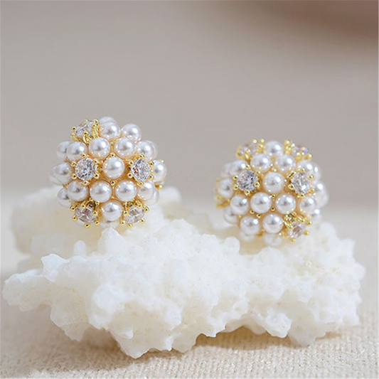 PEARL CLUSTER EARRINGS (PAIR) - Alonna's Legging Land