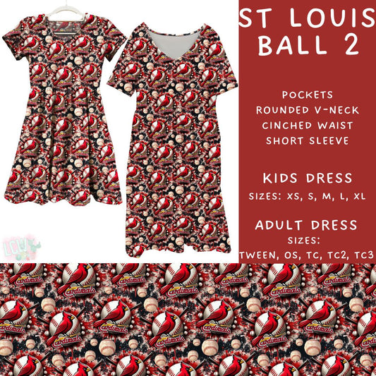 Batch #498 - Strike Out 3 - Closes 3/2 - ETA early May - St Louis Ball 2 Adult & Kids Dresses - Alonna's Legging Land