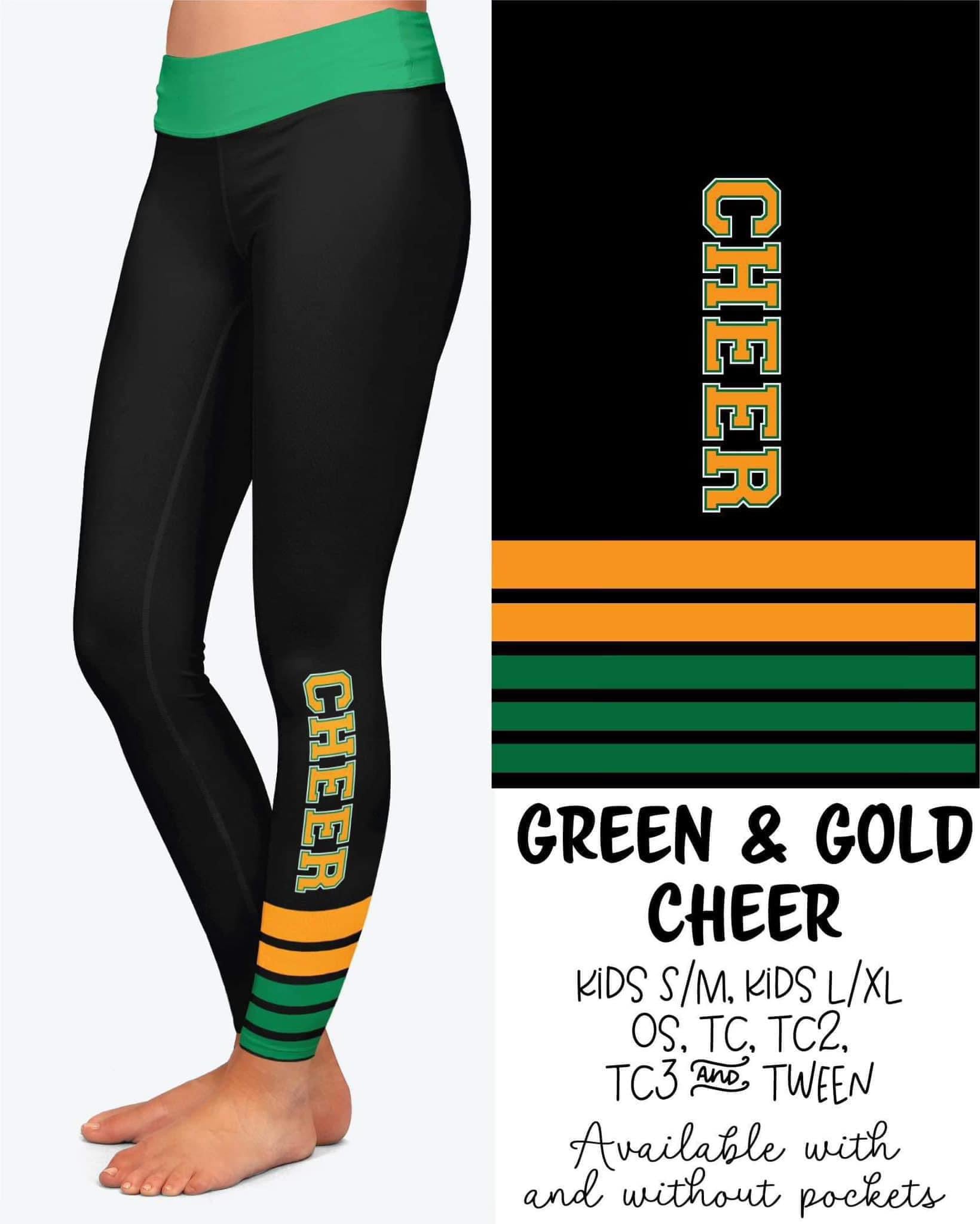Green & Gold Cheer - Alonna's Legging Land