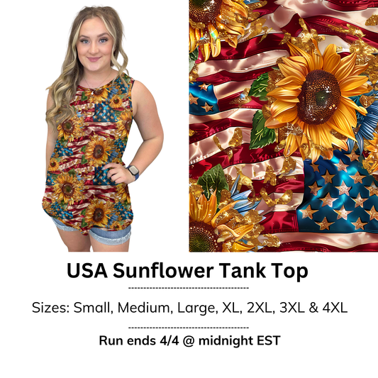 USA Sunflower Tank Top | Run ends 4/4