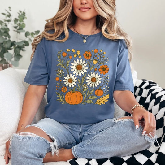 Fall Daisy Tee- Pick your Color