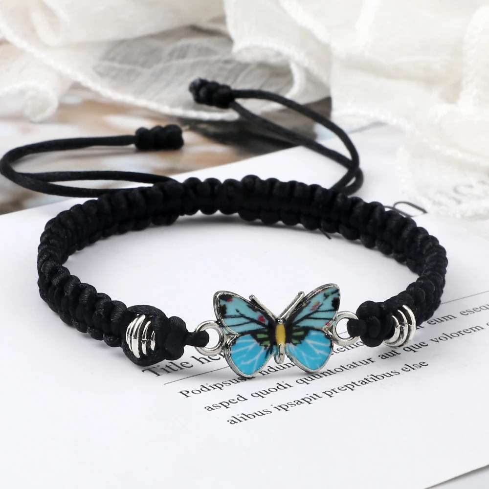 BUTTERFLY CHARM BRACELET (ADJUSTABLE) - Alonna's Legging Land