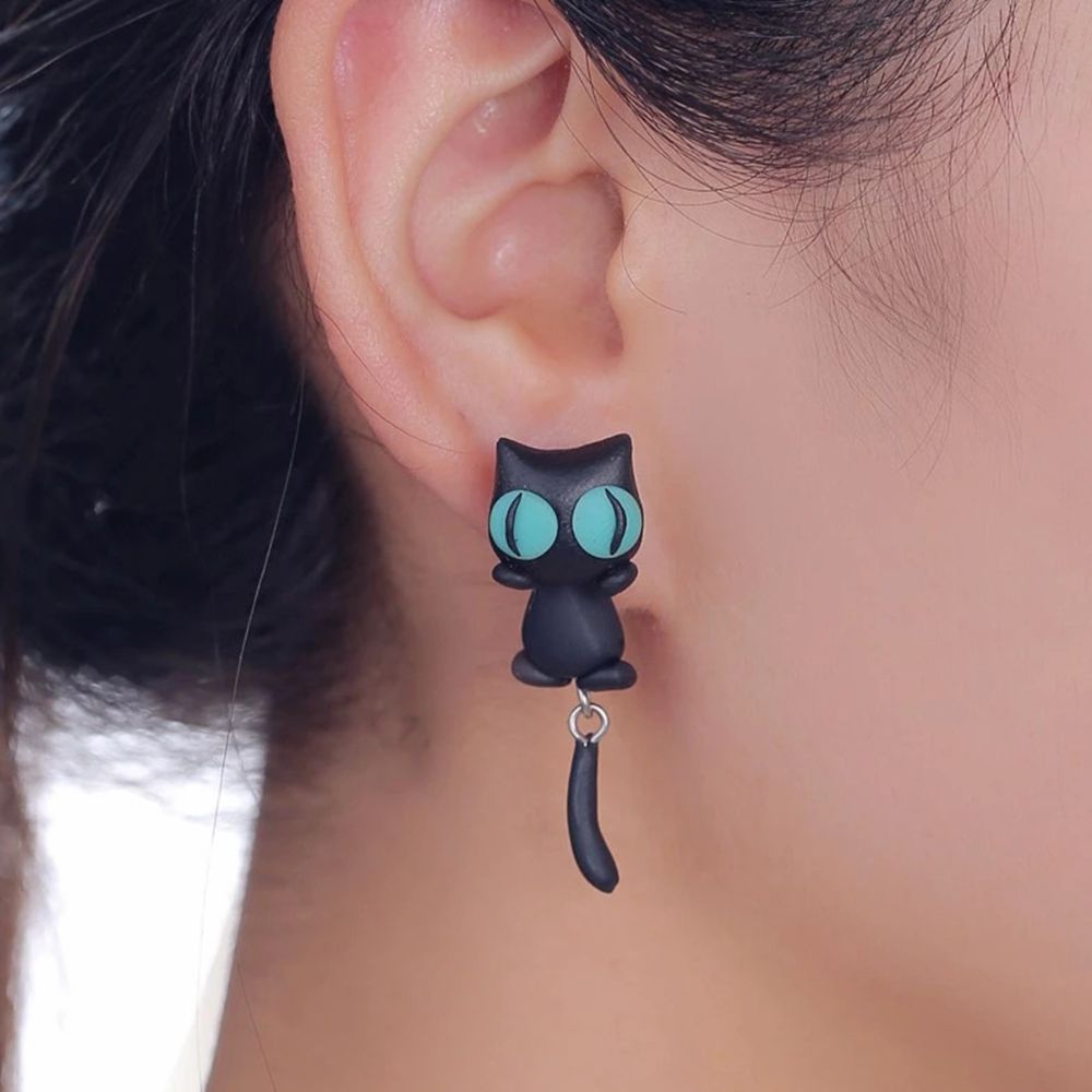 HANDMADE CAT EARRINGS (PAIR) - Alonna's Legging Land