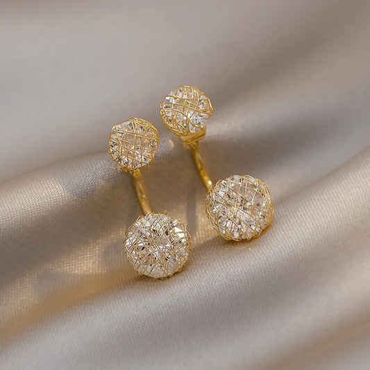 DOUBLE STUDDED EARRINGS (PAIR) - Alonna's Legging Land