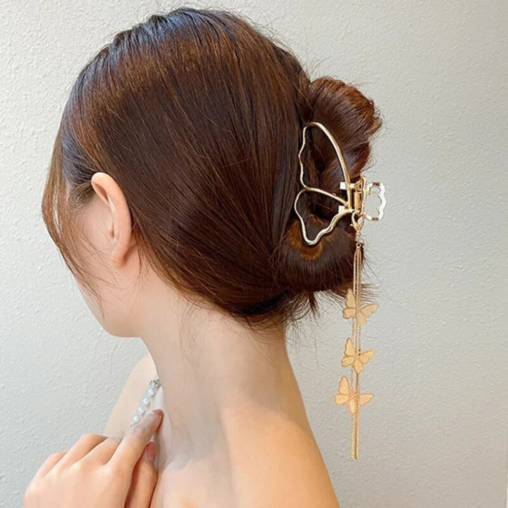 BUTTERFLY TASSEL HAIR CLIP - Alonna's Legging Land