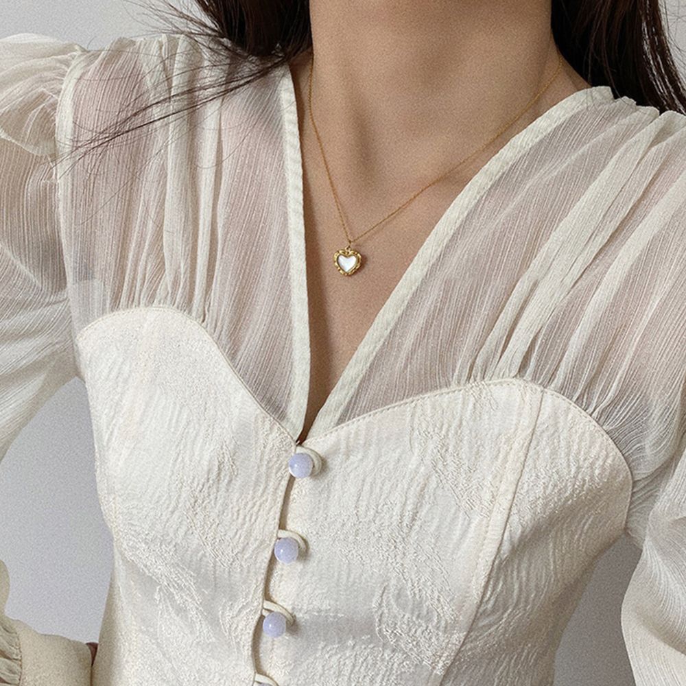 PEARL HEART NECKLACE - Alonna's Legging Land