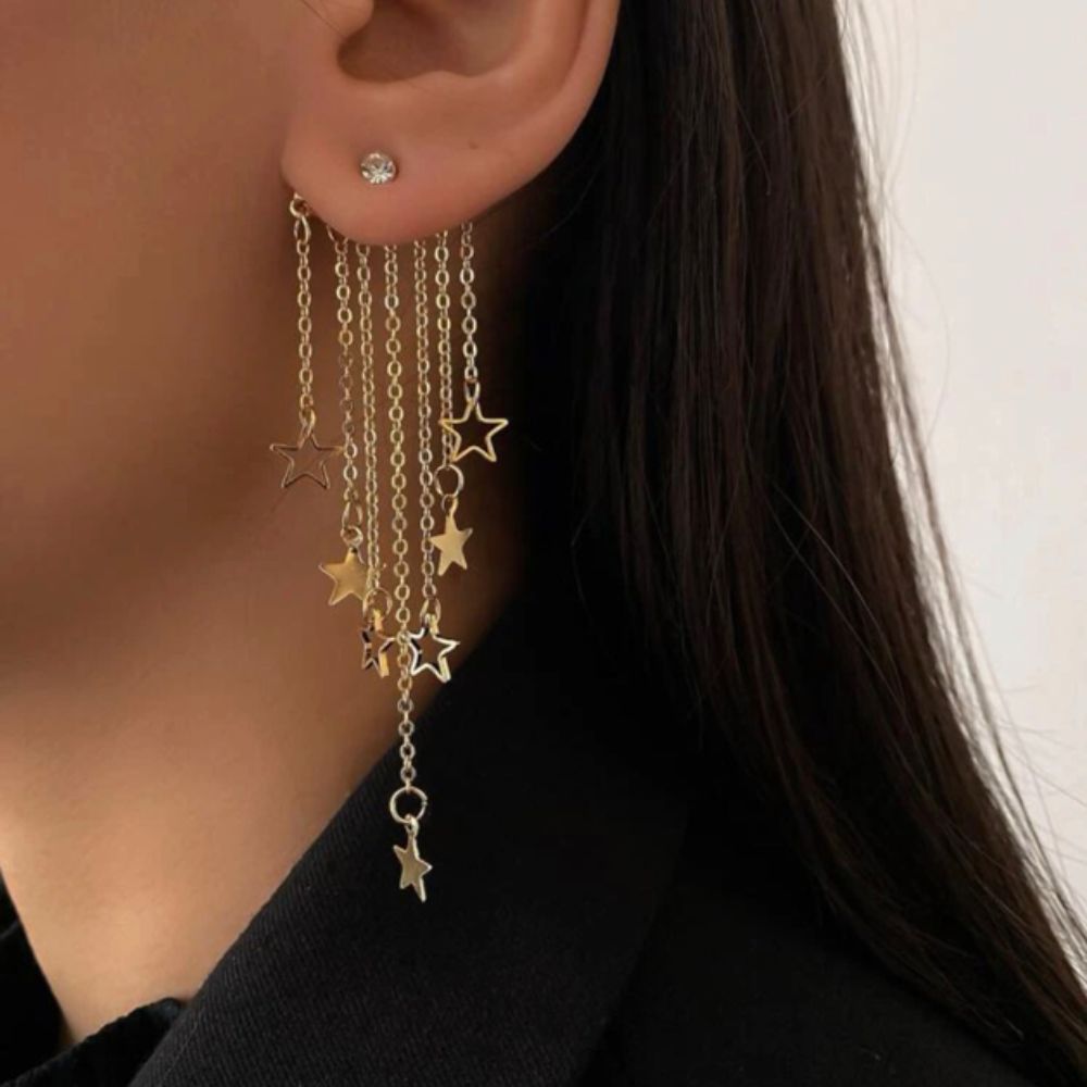 STAR TASSEL EARRINGS (PAIR) - Alonna's Legging Land