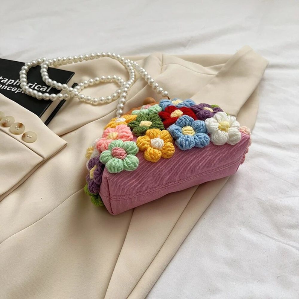 CROCHET FLOWER HANDBAG - Alonna's Legging Land