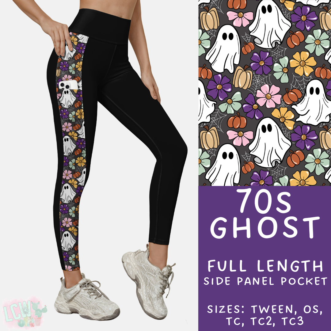 Ready to Ship - 70s Ghost Side Panel Pocket Leggings - TC