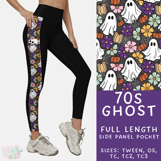 Ready to Ship - 70s Ghost Side Panel Pocket Leggings - TC