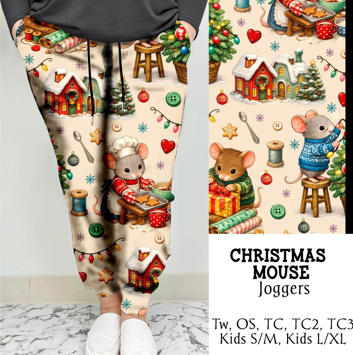 "Christmas Mouse" Leggings OR Joggers Preorder (TL)) Closing 9/8 - ETA 6-8 Weeks