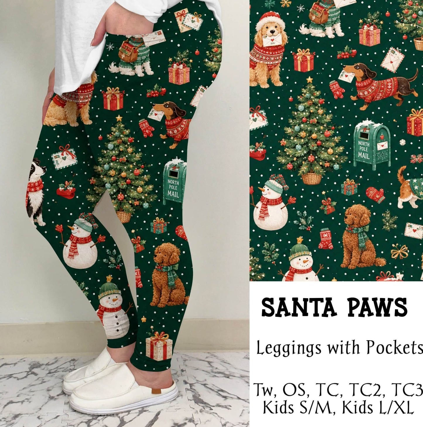 "Santa Paws" Leggings OR Joggers Preorder (TL)) Closing 9/8 - ETA 6-8 Weeks