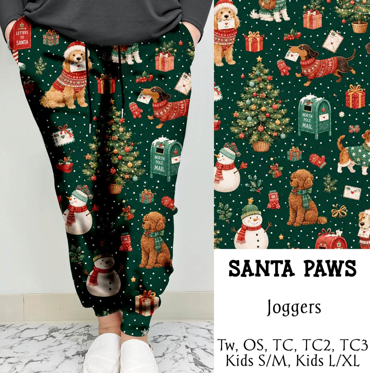 "Santa Paws" Leggings OR Joggers Preorder (TL)) Closing 9/8 - ETA 6-8 Weeks