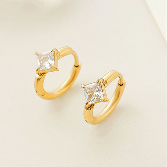 DIAMOND HUGGIE EARRINGS (PAIR) - Alonna's Legging Land