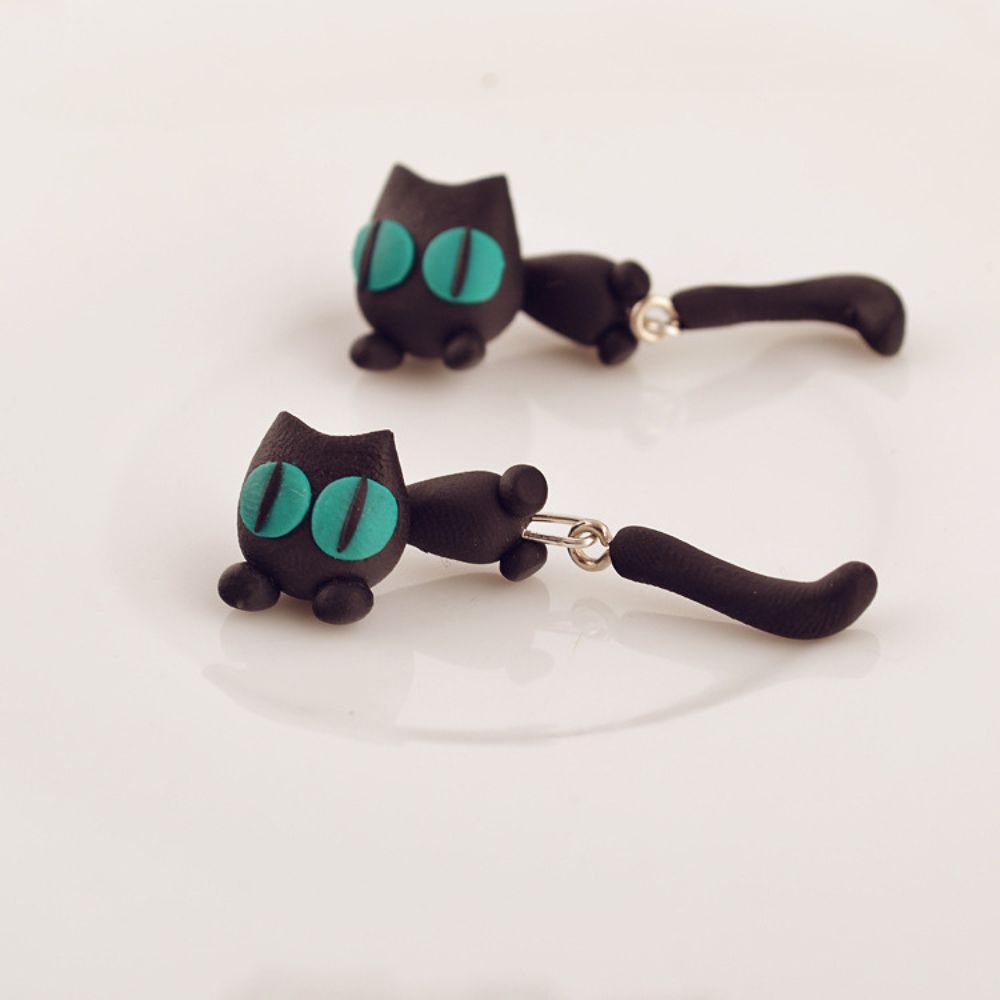 HANDMADE CAT EARRINGS (PAIR) - Alonna's Legging Land
