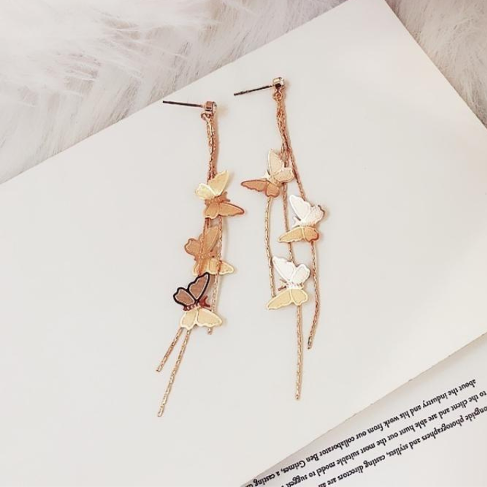 BUTTERFLY DANGLING EARRINGS (PAIR) - Alonna's Legging Land