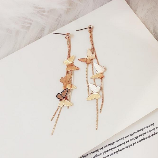 BUTTERFLY DANGLING EARRINGS (PAIR) - Alonna's Legging Land