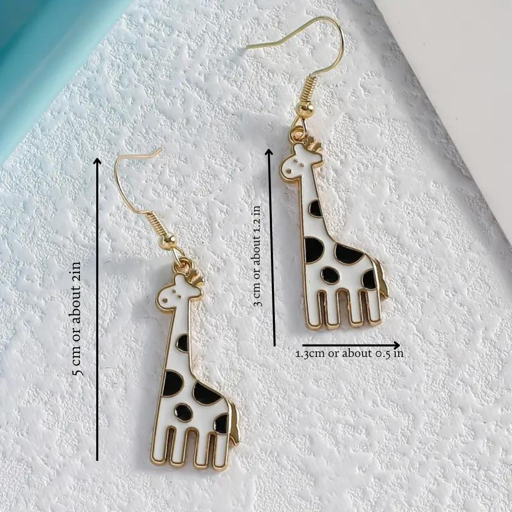 GIRAFFE DANGLING EARRINGS (PAIR) - Alonna's Legging Land