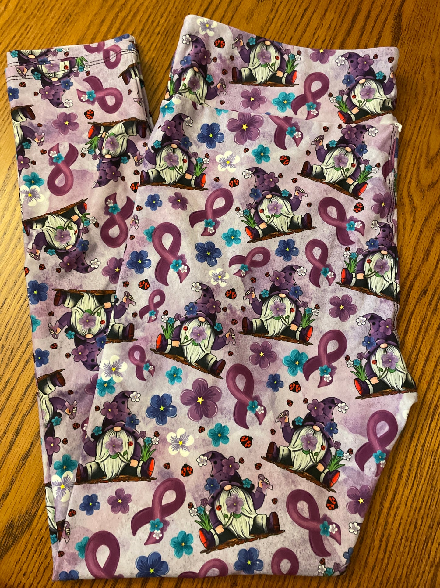 Purple ribbon gnomes TC Leggings (14-20) - )