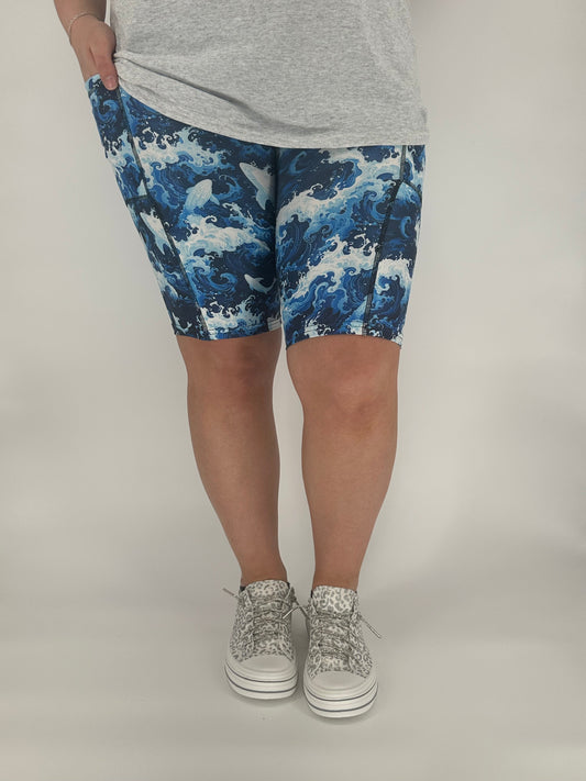 Blue Wave Bermuda Shorts w/ Pockets