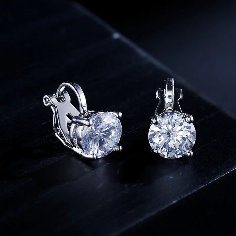 SOLITAIRE STUD EARRINGS (PAIR) - Alonna's Legging Land