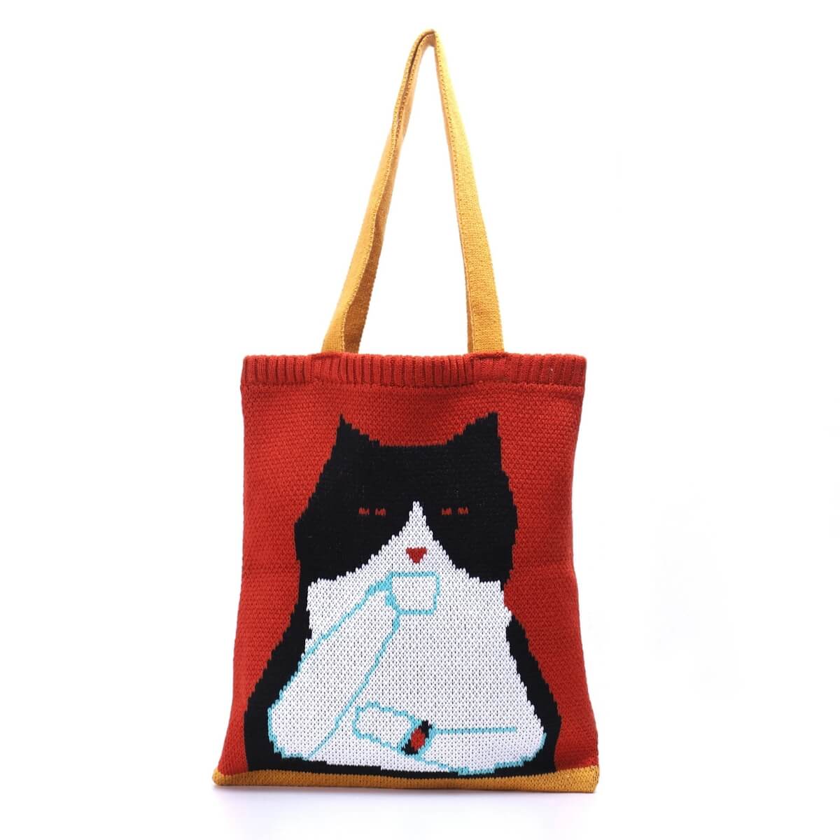 CUTE KNIT ANIMAL TOTE BAG