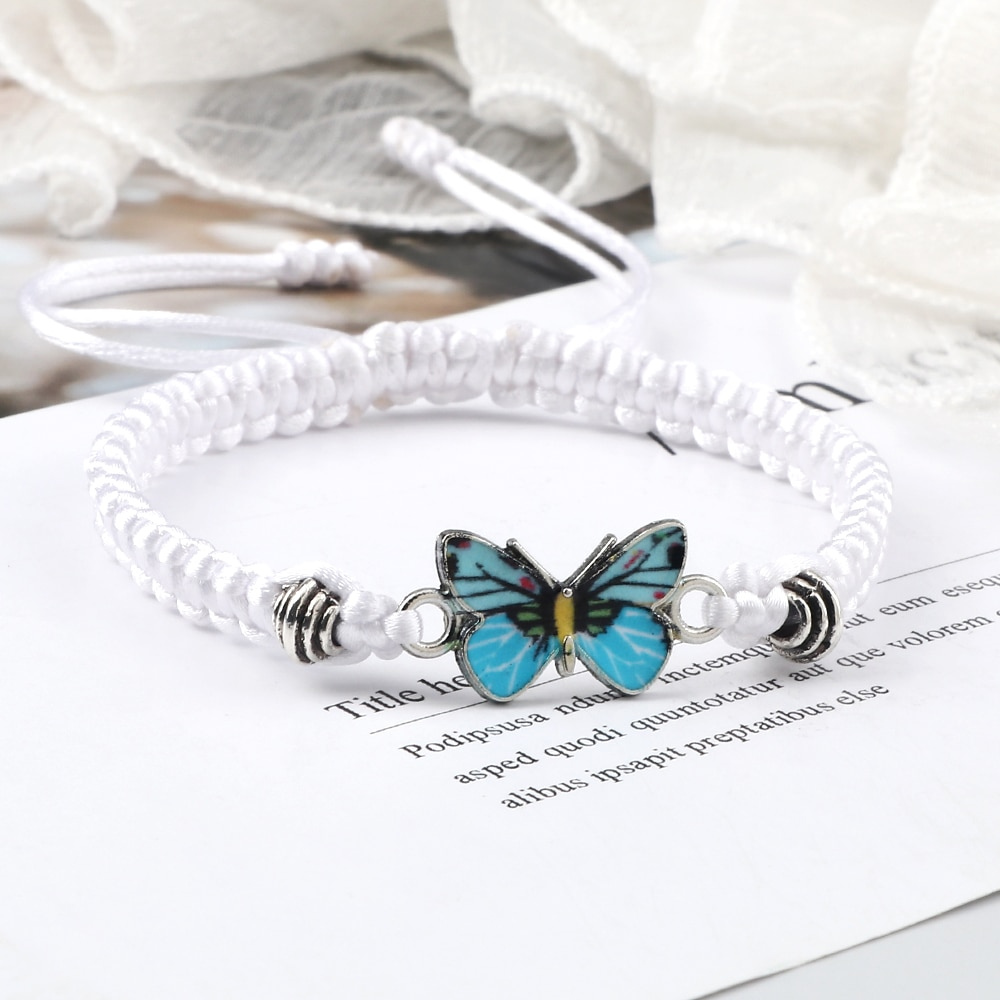 BUTTERFLY CHARM BRACELET (ADJUSTABLE) - Alonna's Legging Land