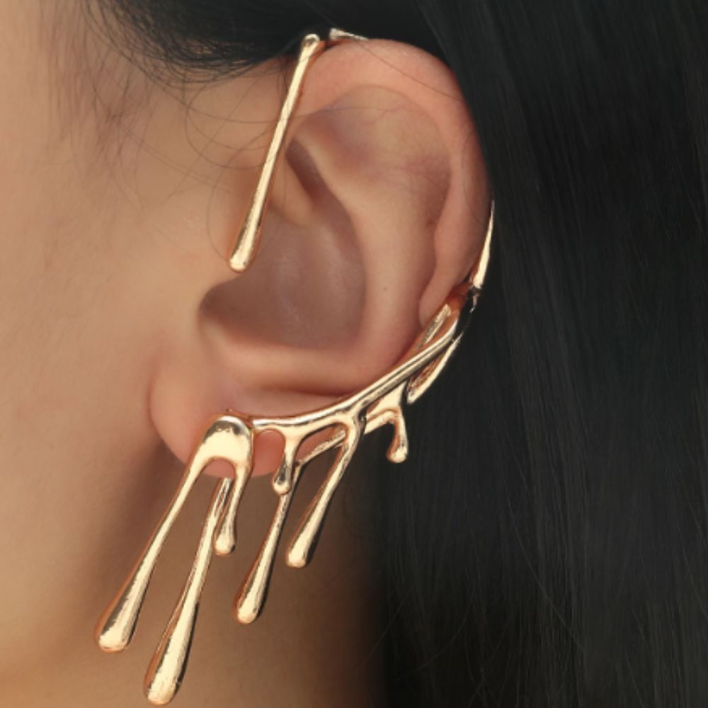 GOLD LAVA EAR CUFF - Alonna's Legging Land