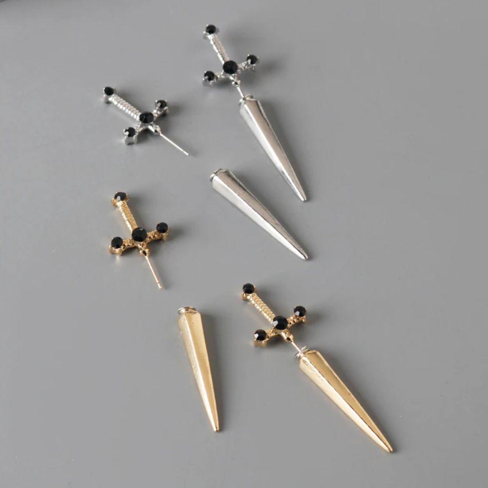 GOTHIC SWORD EARRINGS (PAIR) - Alonna's Legging Land