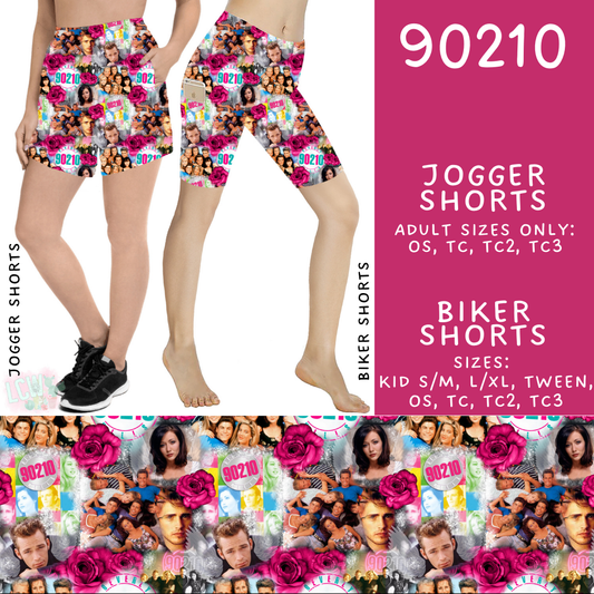Batch #502 - Show Time - Closes 3/11 - ETA mid May - 90210 Biker & Jogger Shorts