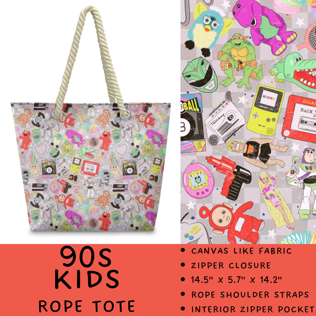 Batch #447 - The Rope Tote - Closes 11/13 - ETA late Dec - 90s Kids Rope Tote