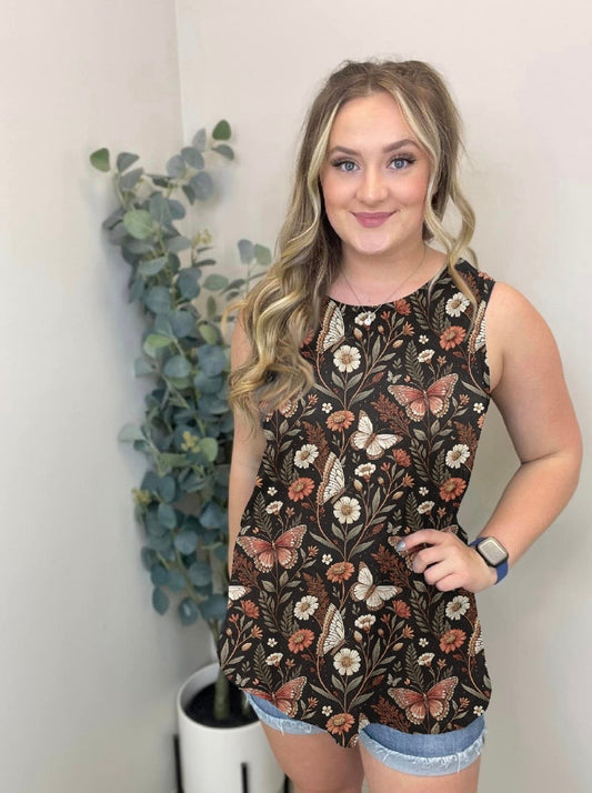 Boho Butterfly Tank Top | Run Ends 2/24 | ETA 42 Days - Alonna's Legging Land