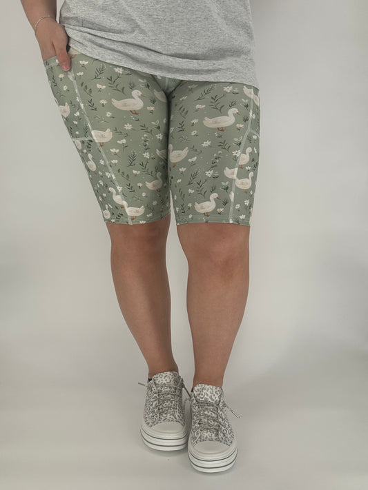 Sage Goose Bermuda Shorts w/ Pockets