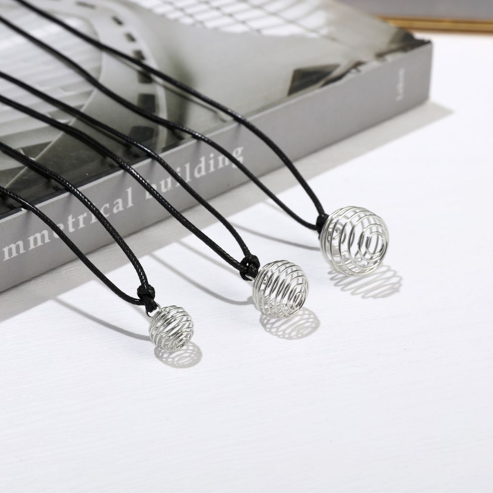 SPIRAL CAGE PENDANT NECKLACES - Alonna's Legging Land