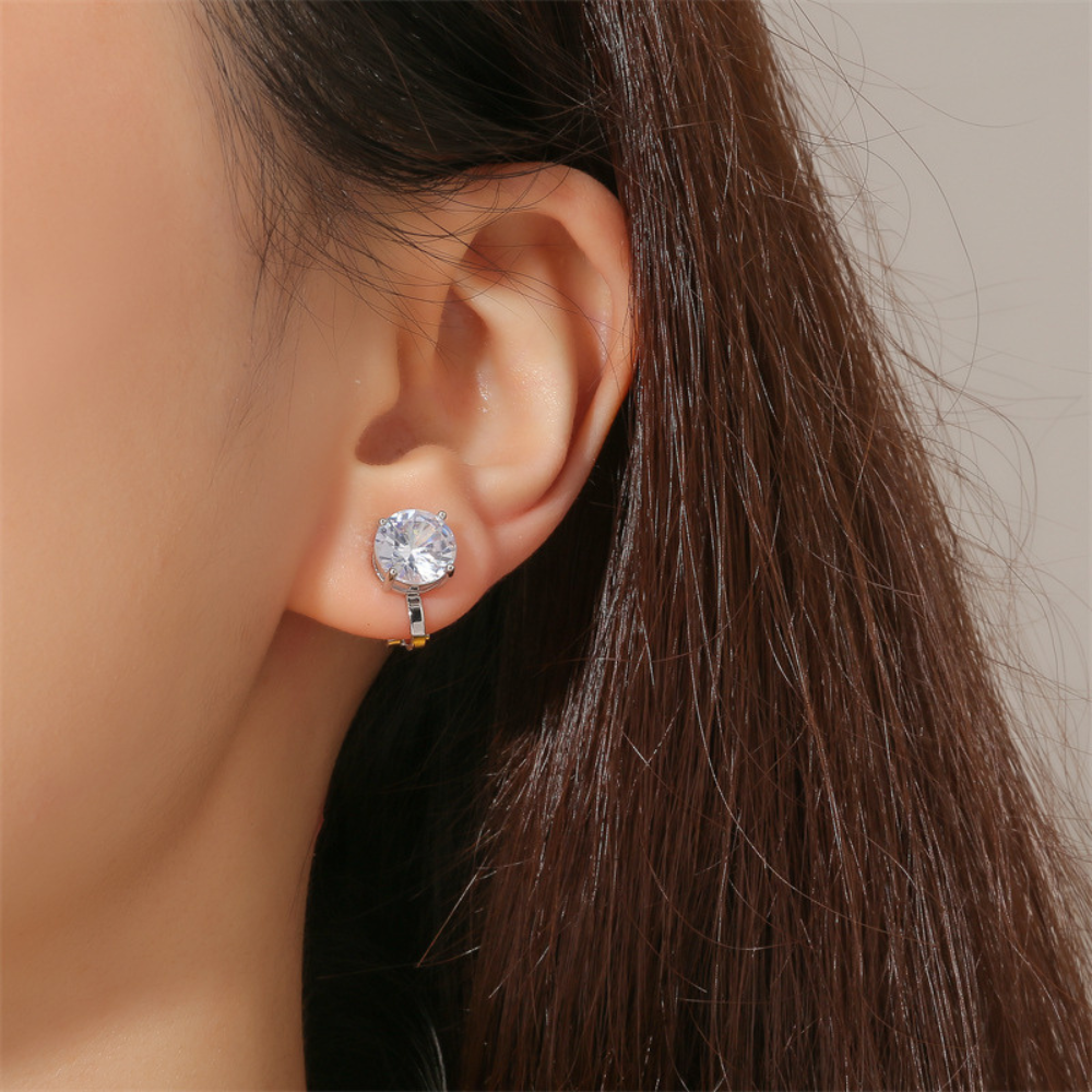 SOLITAIRE STUD EARRINGS (PAIR) - Alonna's Legging Land