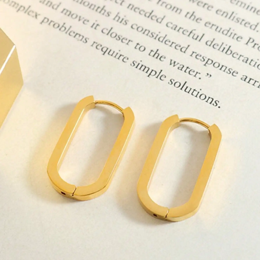 GEOMETRIC HOOP EARRINGS (PAIR)