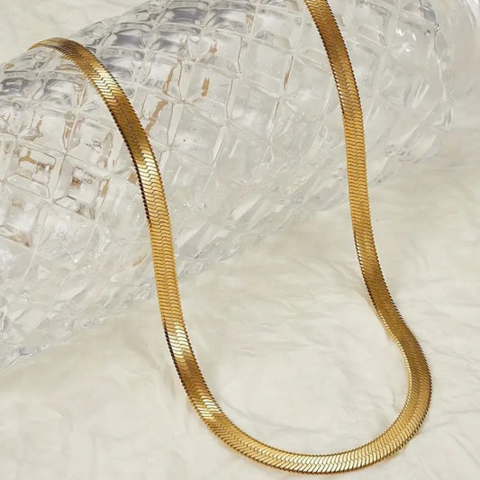 GOLD HERRINGBONE NECKLACE - Alonna's Legging Land