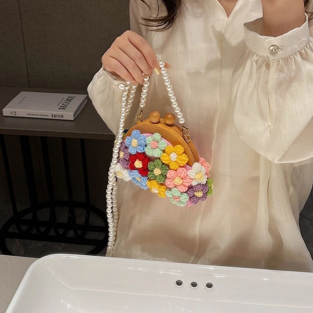 CROCHET FLOWER HANDBAG - Alonna's Legging Land