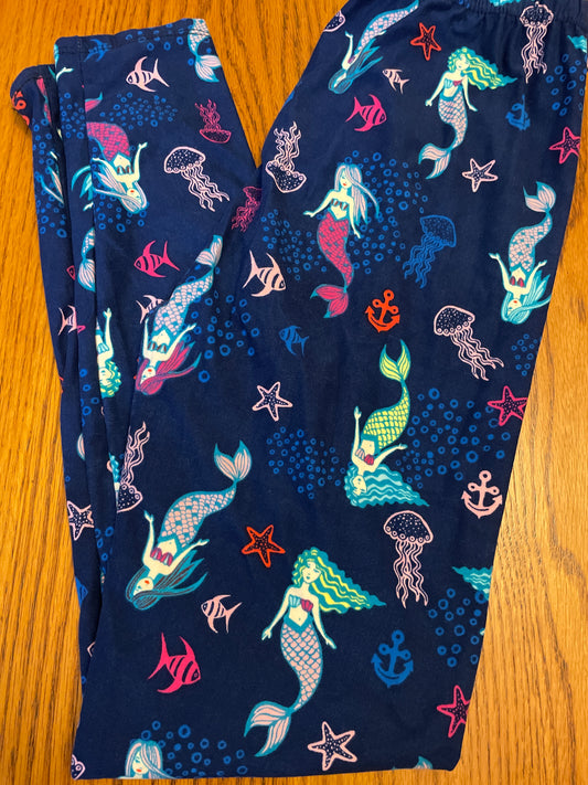 Mermaid full length legging, no pocket, elastic waistband