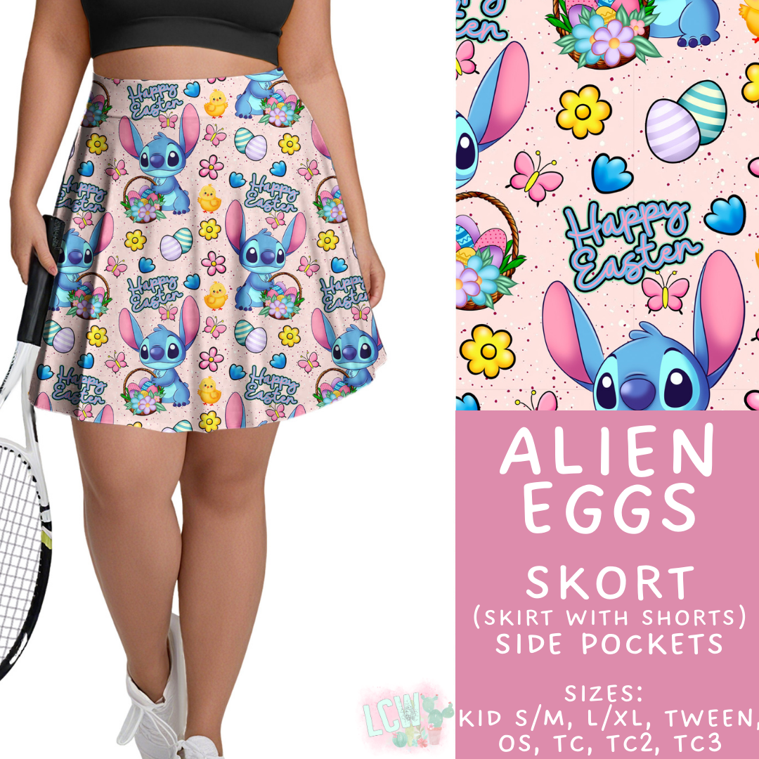 Batch #477 - Magical Character Easter - Closes 1/12 ETA - Early March - Alien Eggs Skort