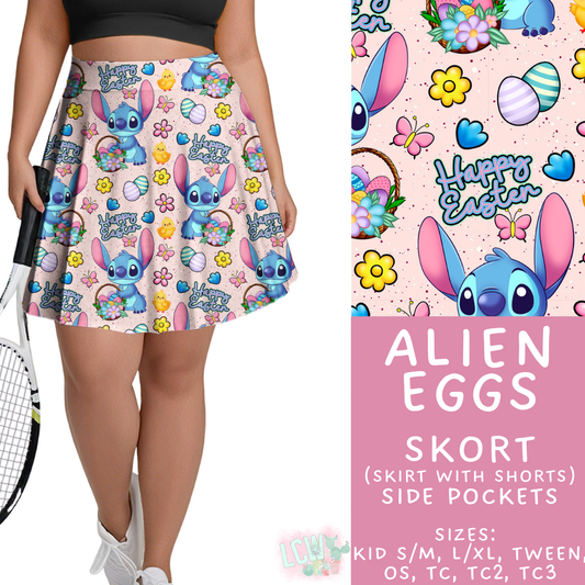 Batch #477 - Magical Character Easter - Closes 1/12 ETA - Early March - Alien Eggs Skort