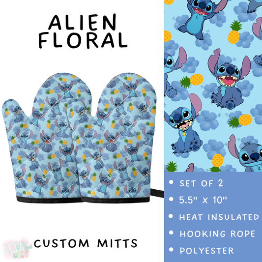 Batch #476 - Bake Off - Closes 1/16 - ETA early/mid March - Alien Floral Oven Mitts