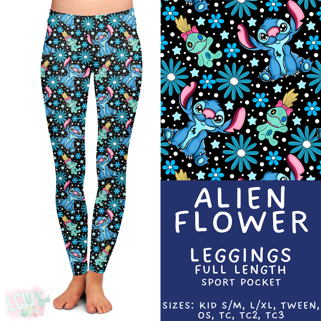 Batch #449 - Magical Faves 15 - Closes 11/19 - ETA early Jan - Alien Flower Full Length Leggings